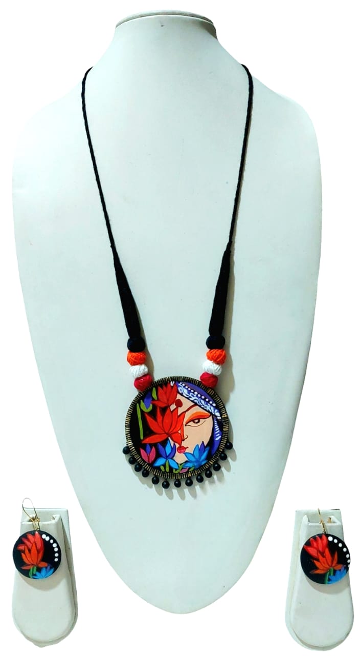 Terracotta Handpainted Jewellery Set