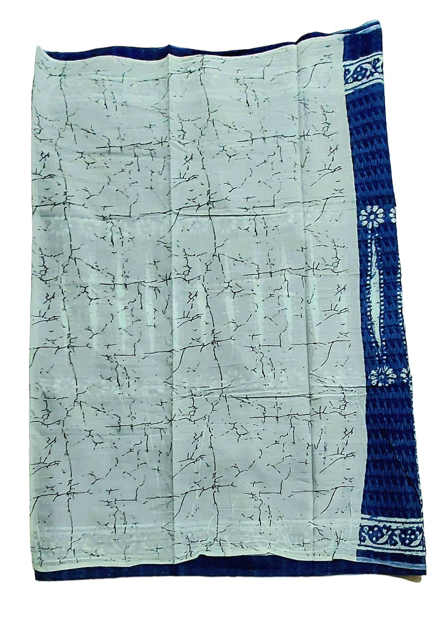 Pure Soft Cotton Hand Block Printed Sarees