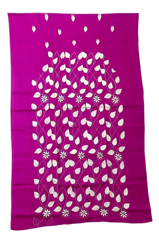 Hand Embroidered Pure Cotton Kantha Kurti Fabric