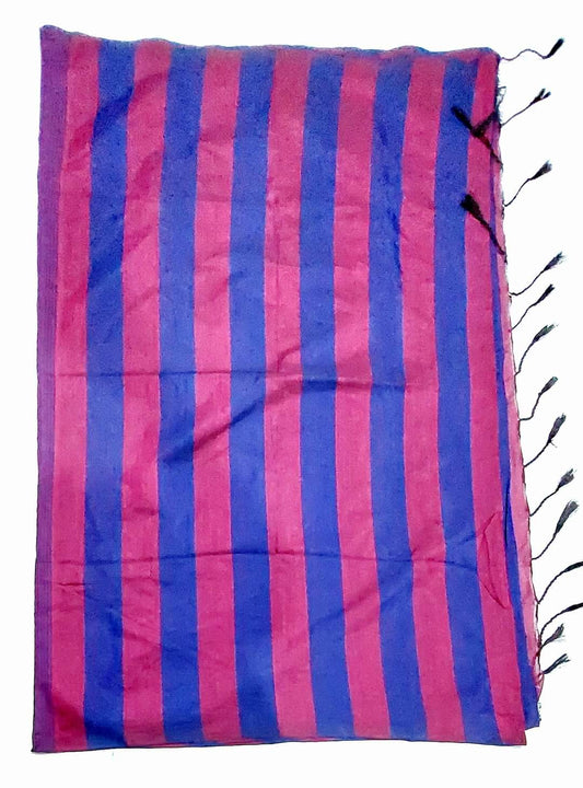 Pure Cotton Handloom Striped Sarees with Blouse Piece