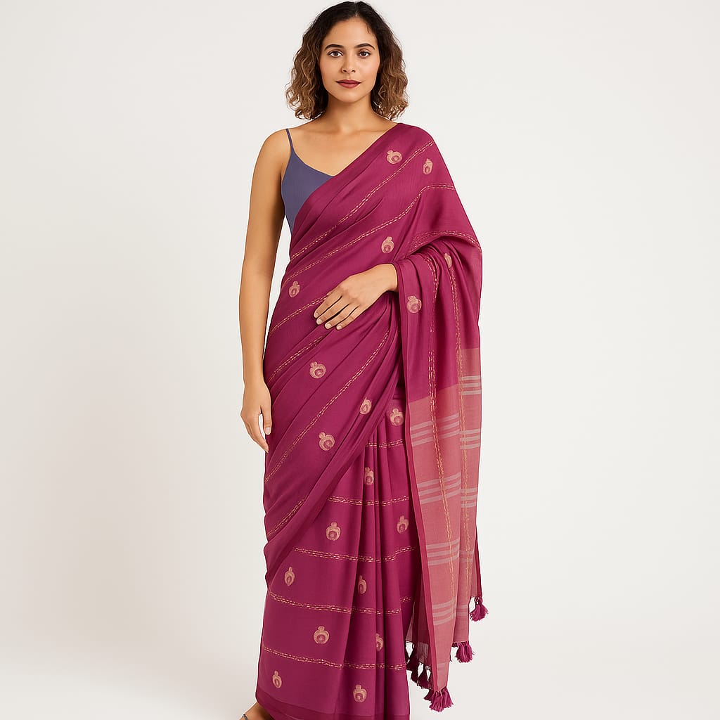 Pure Cotton Soft Lightweight Handloom Saree