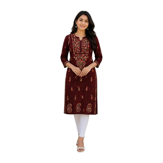 Pure Cotton Hand Embroidered Chikankari Kurtis For Women & Girls