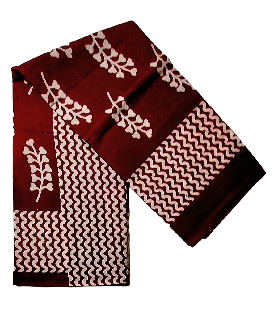 Pure Soft Cotton Hand Block Printed Sarees