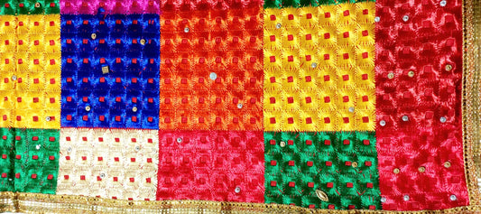 Phulkari Embroidered Chinon Dupatta