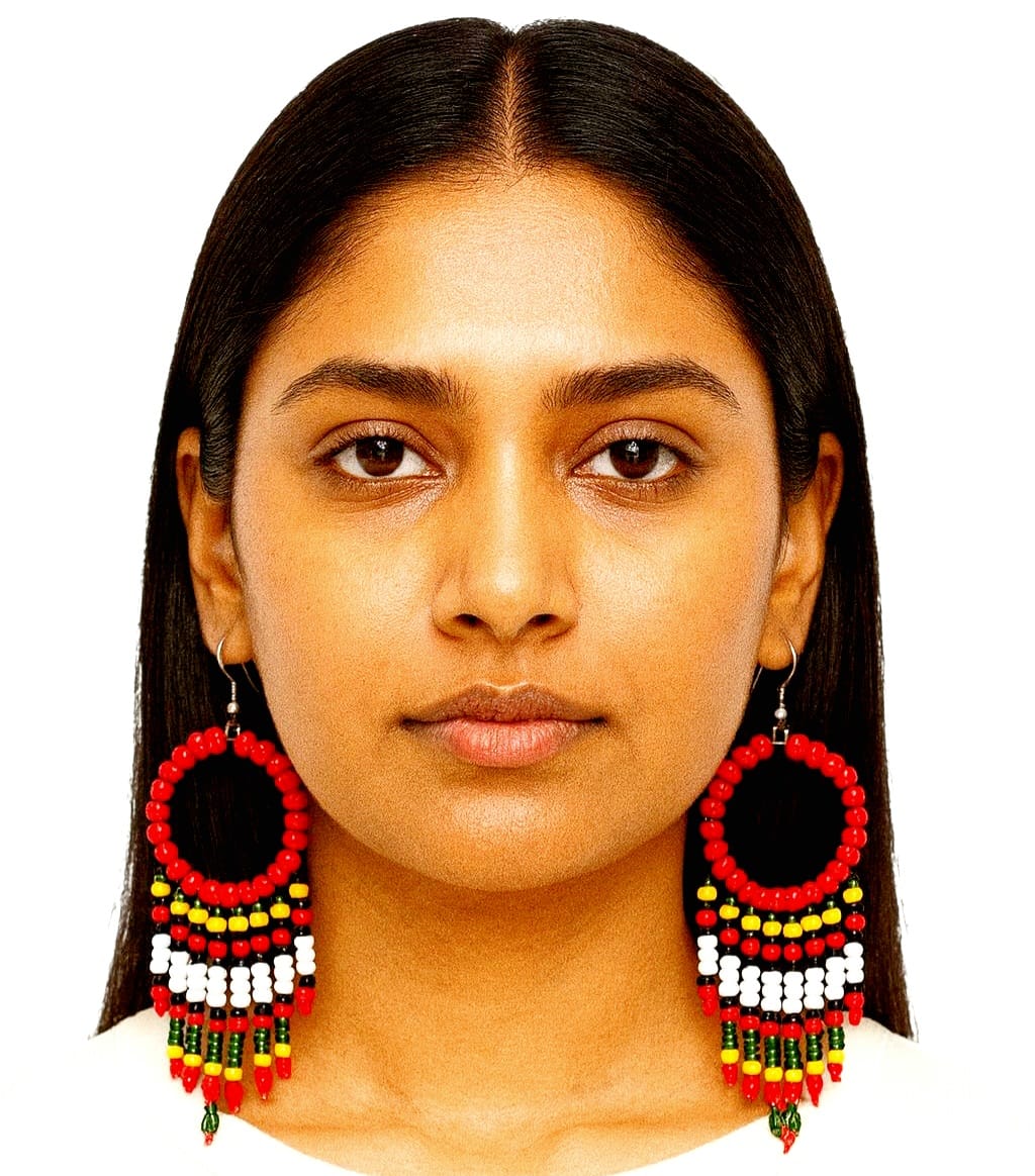 Purely Handmade Glass Beads Earrings