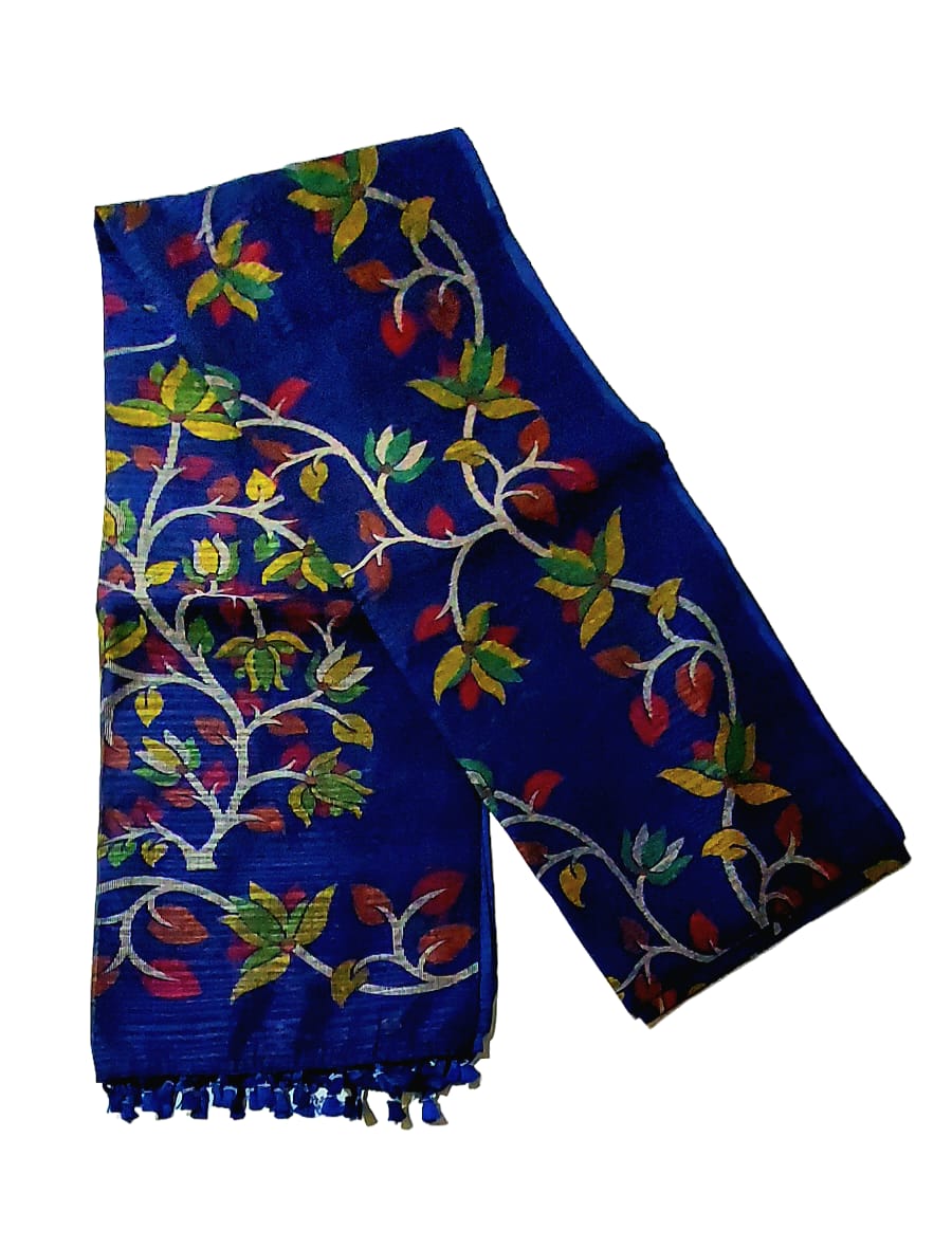 Fashweave Matka SILK floral Printed Saree with Running Blouse Piece For Women & Girls