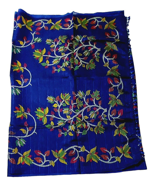 Fashweave Matka SILK floral Printed Saree with Running Blouse Piece For Women & Girls