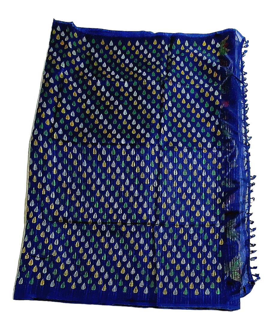 Fashweave Matka SILK floral Printed Saree with Running Blouse Piece For Women & Girls