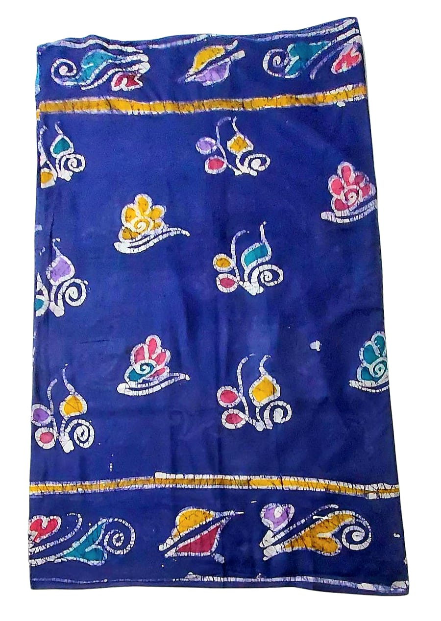 Pure Soft Cotton Batik Block Printed Saree