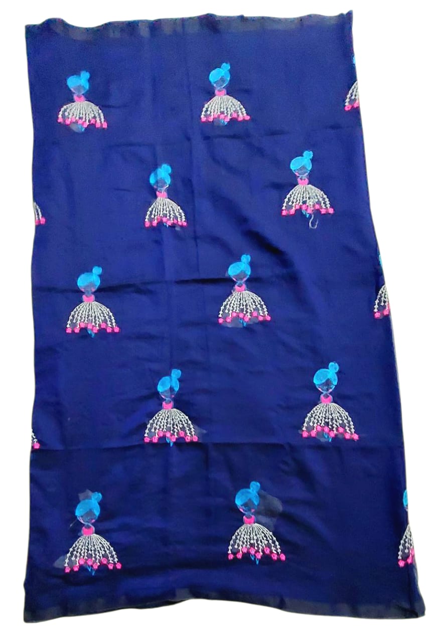 Soft Lightweight Pure Cotton Embroidered Sarees
