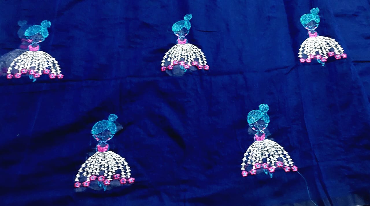 Soft Lightweight Pure Cotton Embroidered Sarees