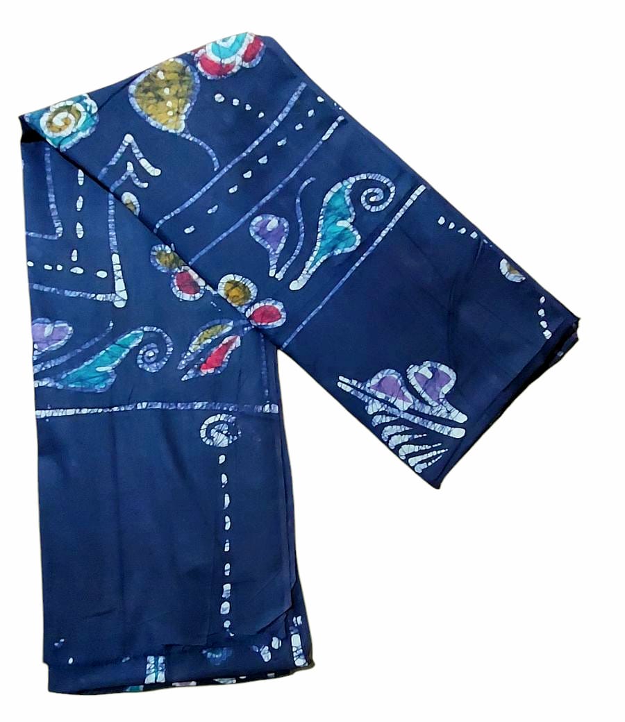 Pure Soft Cotton Batik Block Printed Saree