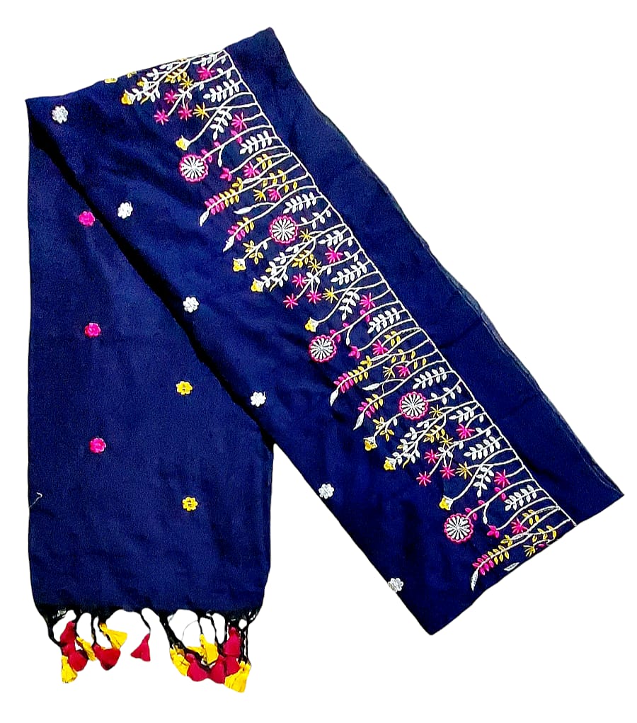 Fash Weave Khadi Embroidered Saree