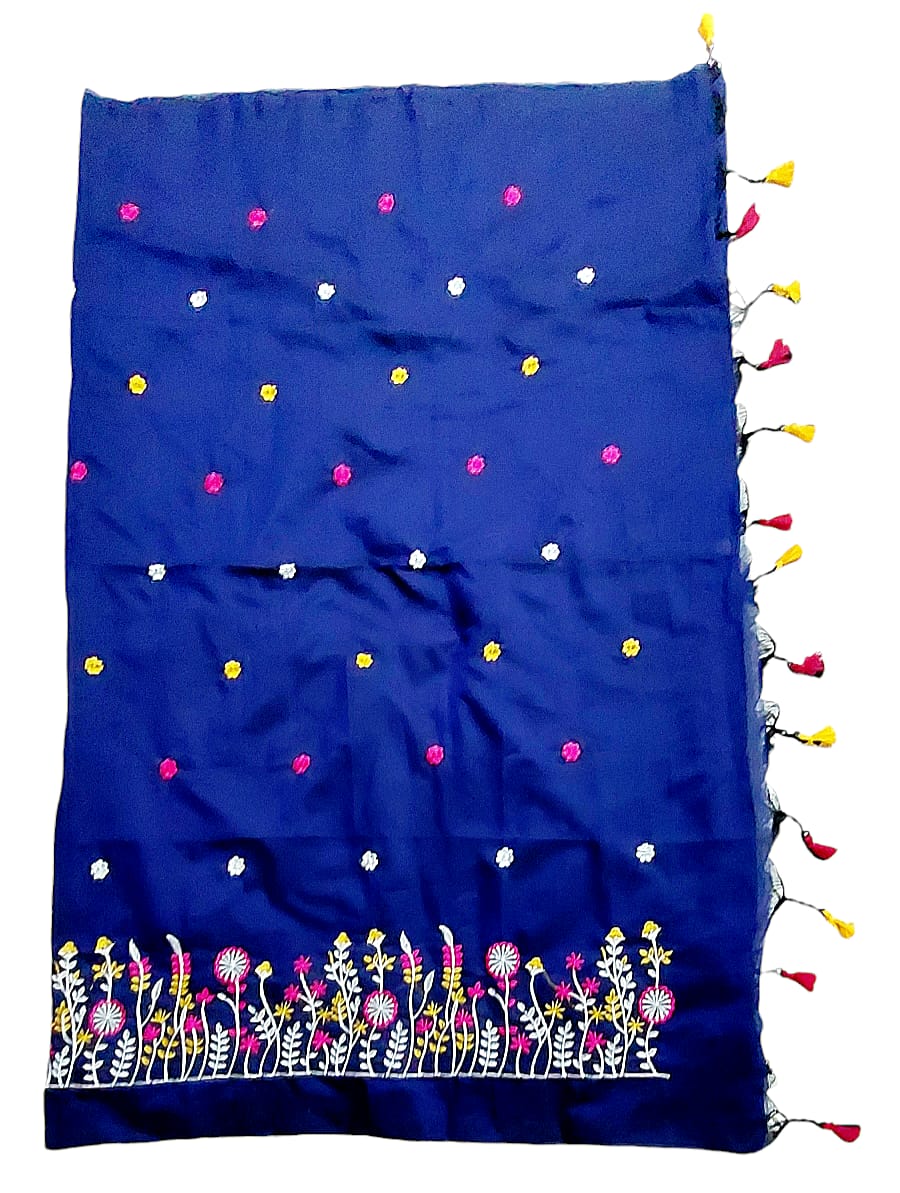 Fash Weave Khadi Embroidered Saree for Women and Girls | A Timeless Fusion of Traditional Craftsmanship and Contemporary Elegance, Perfect for Every Special Occasion