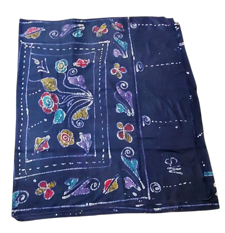 Pure Soft Cotton Batik Block Printed Saree