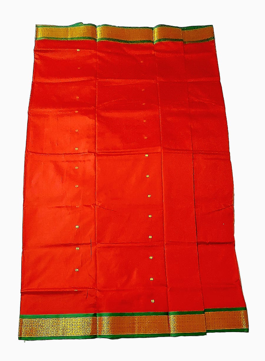 Women's Bomkai Silk Saree with Meenakari Thread & Golden Zari Work