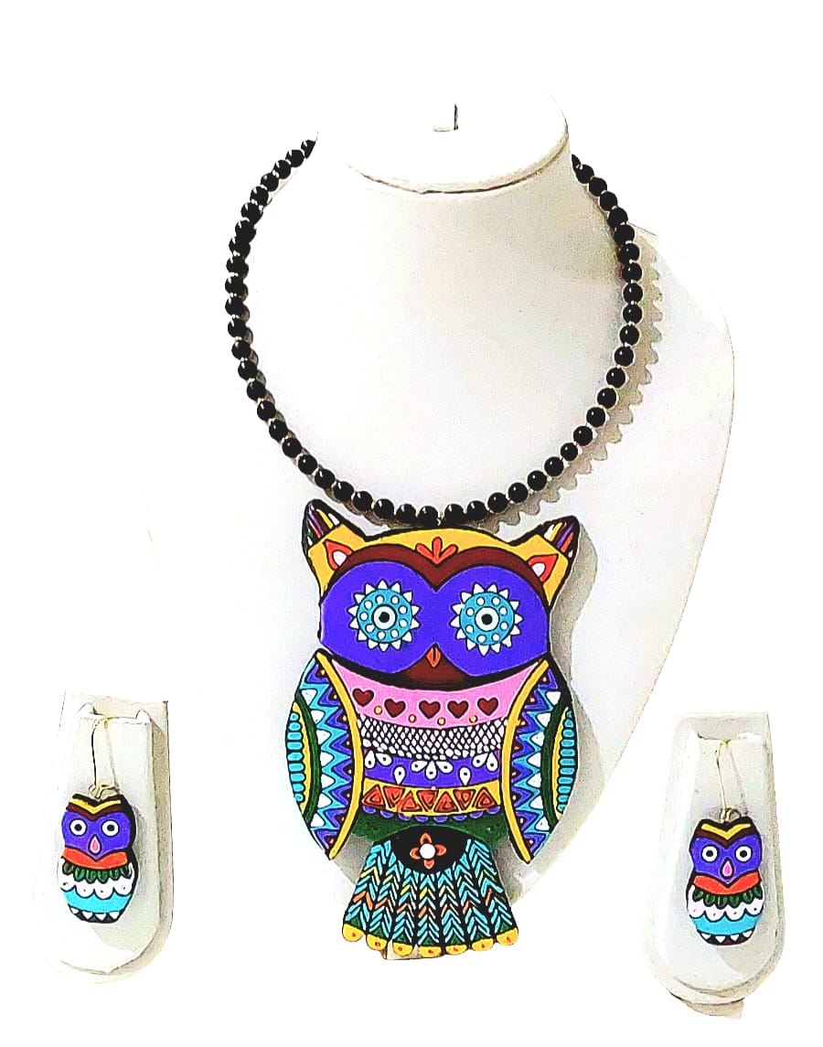 Handmade Terracotta Collar Necklace Set