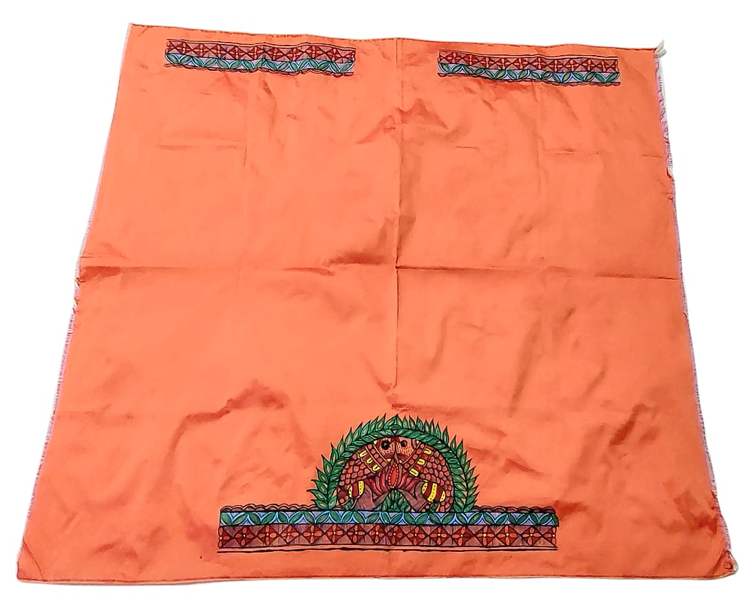 Fash Weave Cotton Silk Madhubani Hand-Painted Blouse Pieces for Women & Girls | Elegant Artisanal Designs Combining Traditional Craftsmanship and Modern Fashion