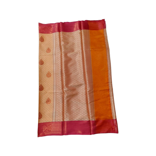 Gorgeous Silk By Cotton Saree With Stunning Zari Woven Ethnic Motifs