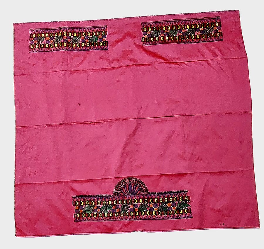 Fash Weave Cotton Silk Madhubani Hand-Painted Blouse Pieces for Women & Girls | Elegant Artisanal Designs Combining Traditional Craftsmanship and Modern Fashion
