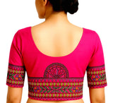 Fash Weave Cotton Silk Madhubani Hand-Painted Blouse Pieces for Women & Girls | Elegant Artisanal Designs Combining Traditional Craftsmanship and Modern Fashion