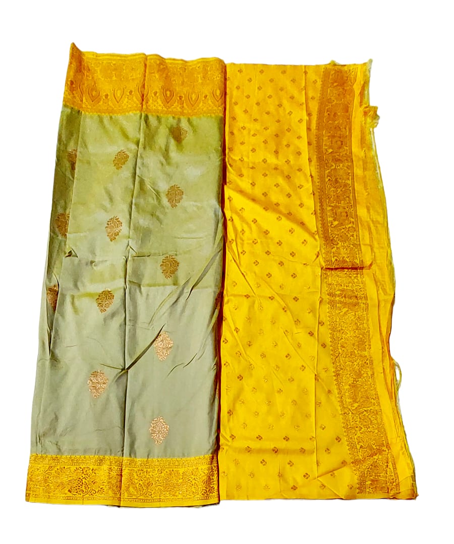Fashweave Katan Silk Saree with Blouse Piece for Women
