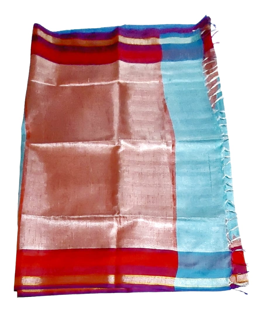 Premium Pure Handloom Silk Cotton Sarees with Blouse Piece for Women & Girls