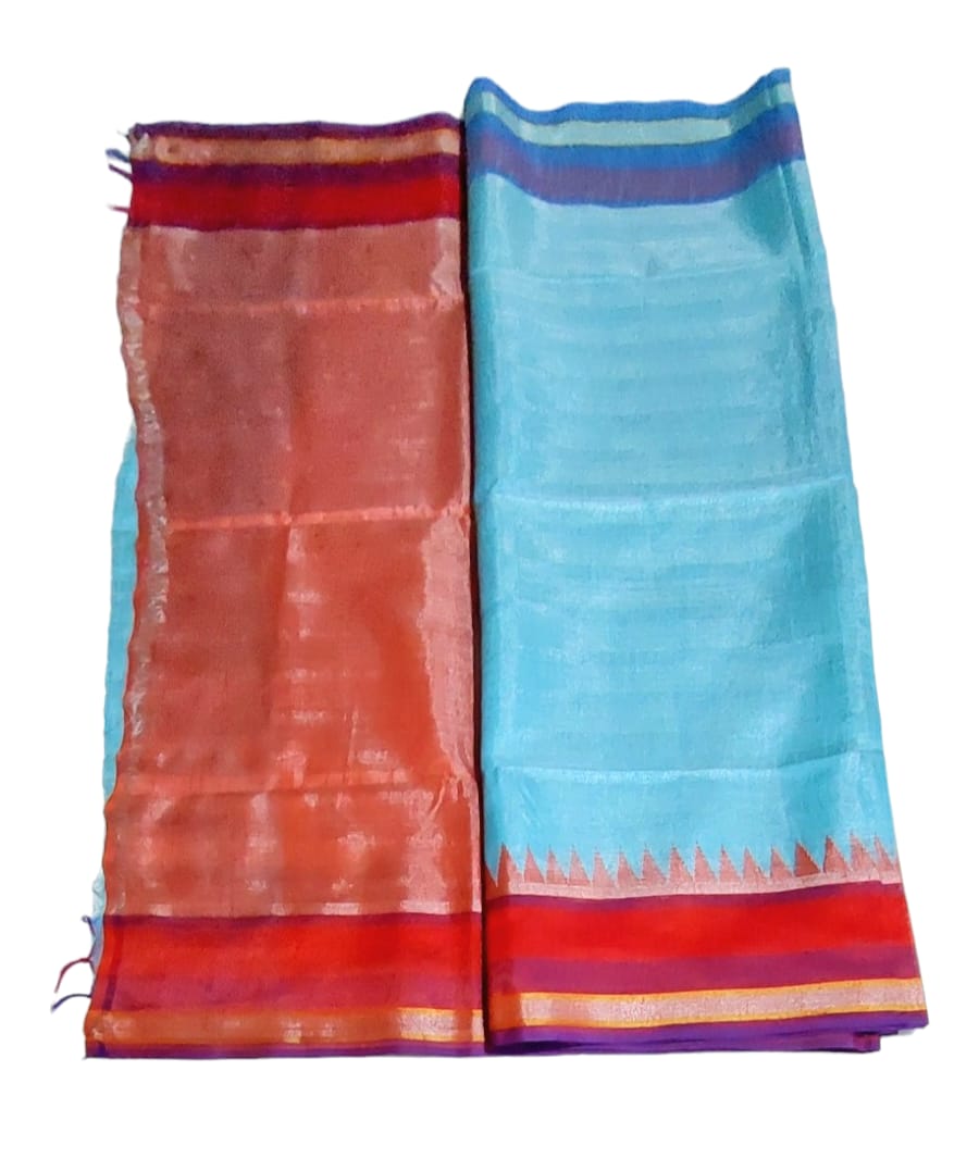 Premium Pure Handloom Silk Cotton Sarees with Blouse Piece for Women & Girls