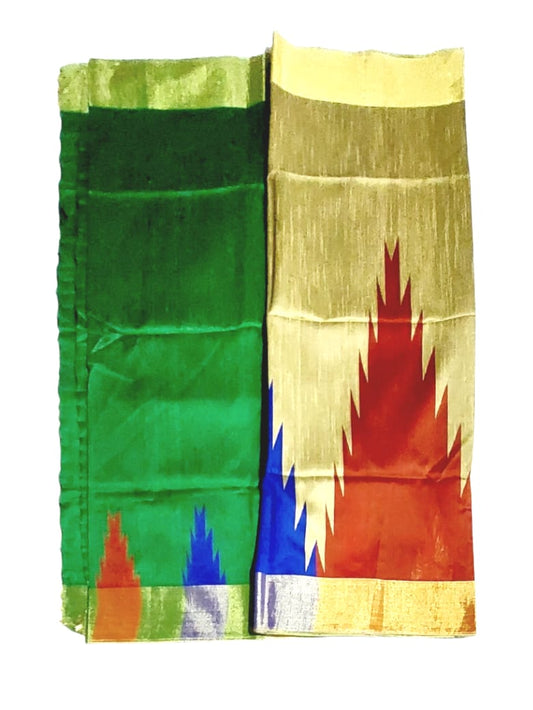 Premium Pure Handloom Silk Cotton Sarees with Blouse Piece for Women & Girls