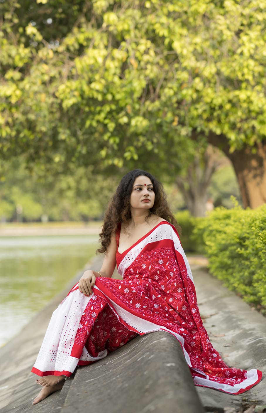 Pure Kantha Embroidered Hakoba Sarees