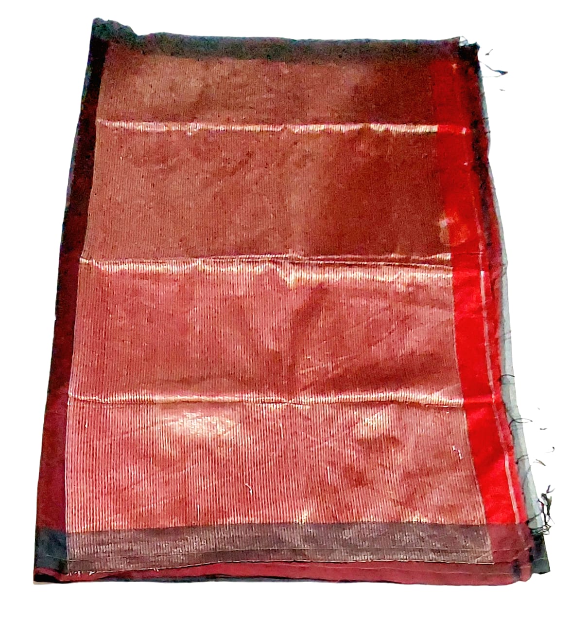 Matka Muslin Sarees With Copper & Silver Zari Work For Women & Girls