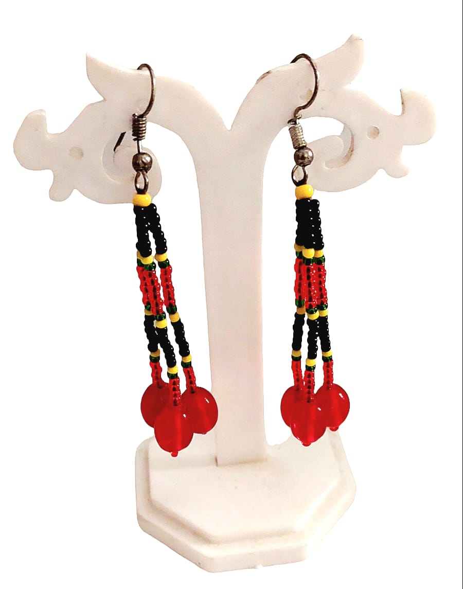 Purely Handmade Glass Beads Earrings