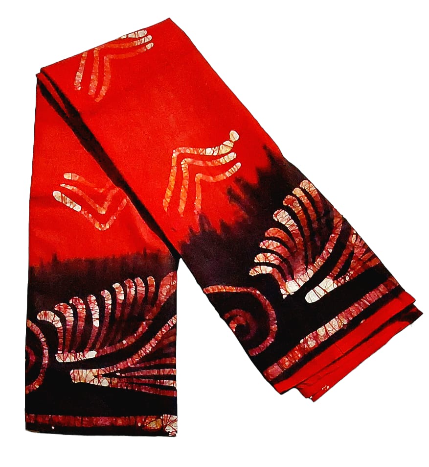 Pure Soft Cotton Batik Block Printed Saree