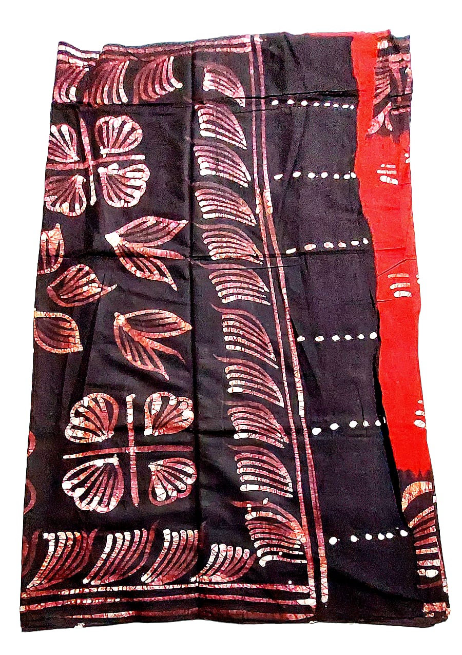 Pure Soft Cotton Batik Block Printed Saree