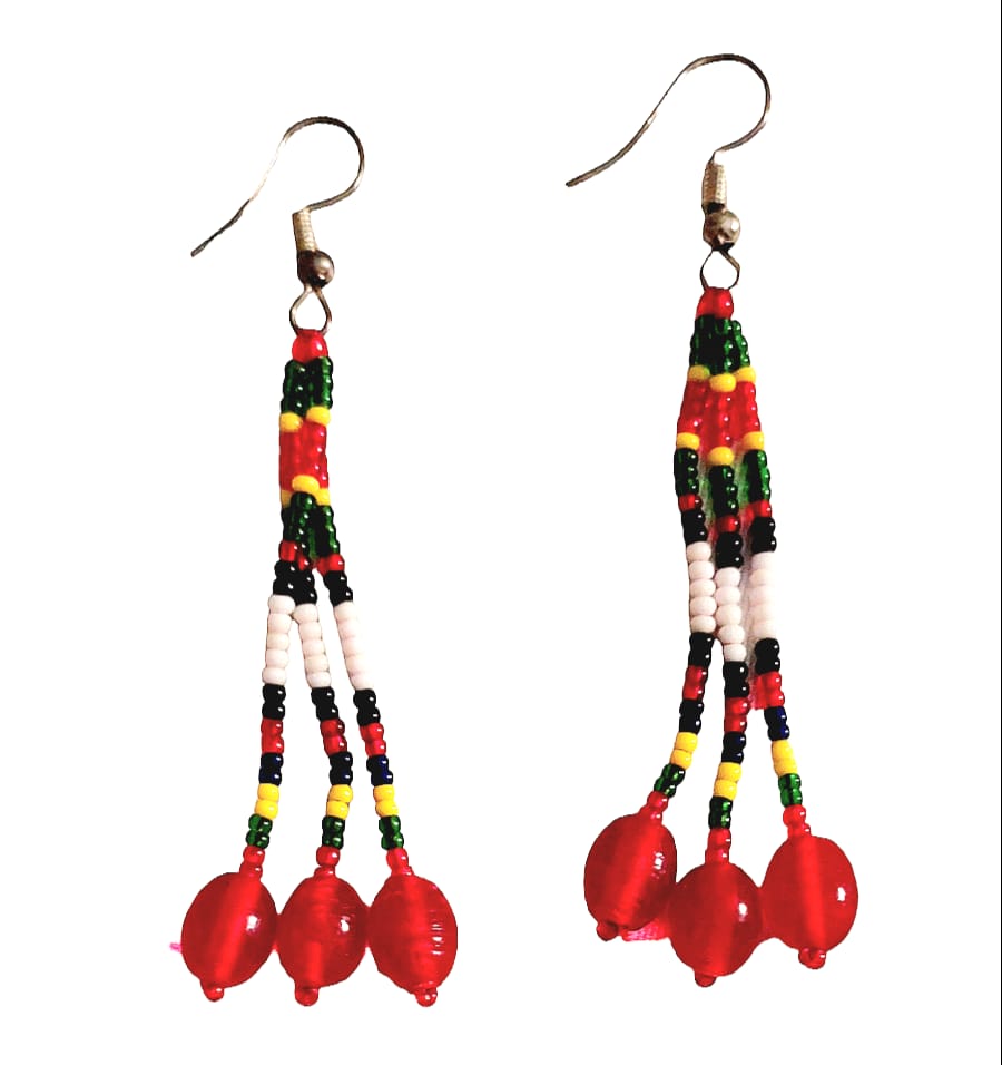 Purely Handmade Glass Beads Earrings