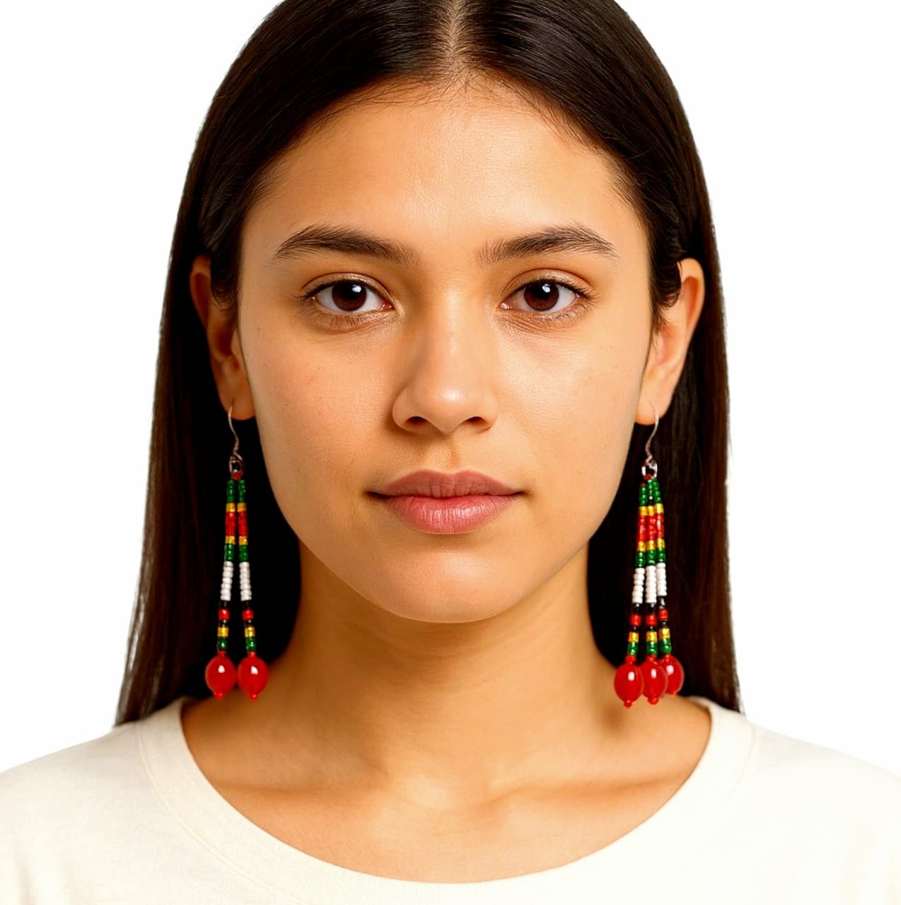 Purely Handmade Glass Beads Earrings