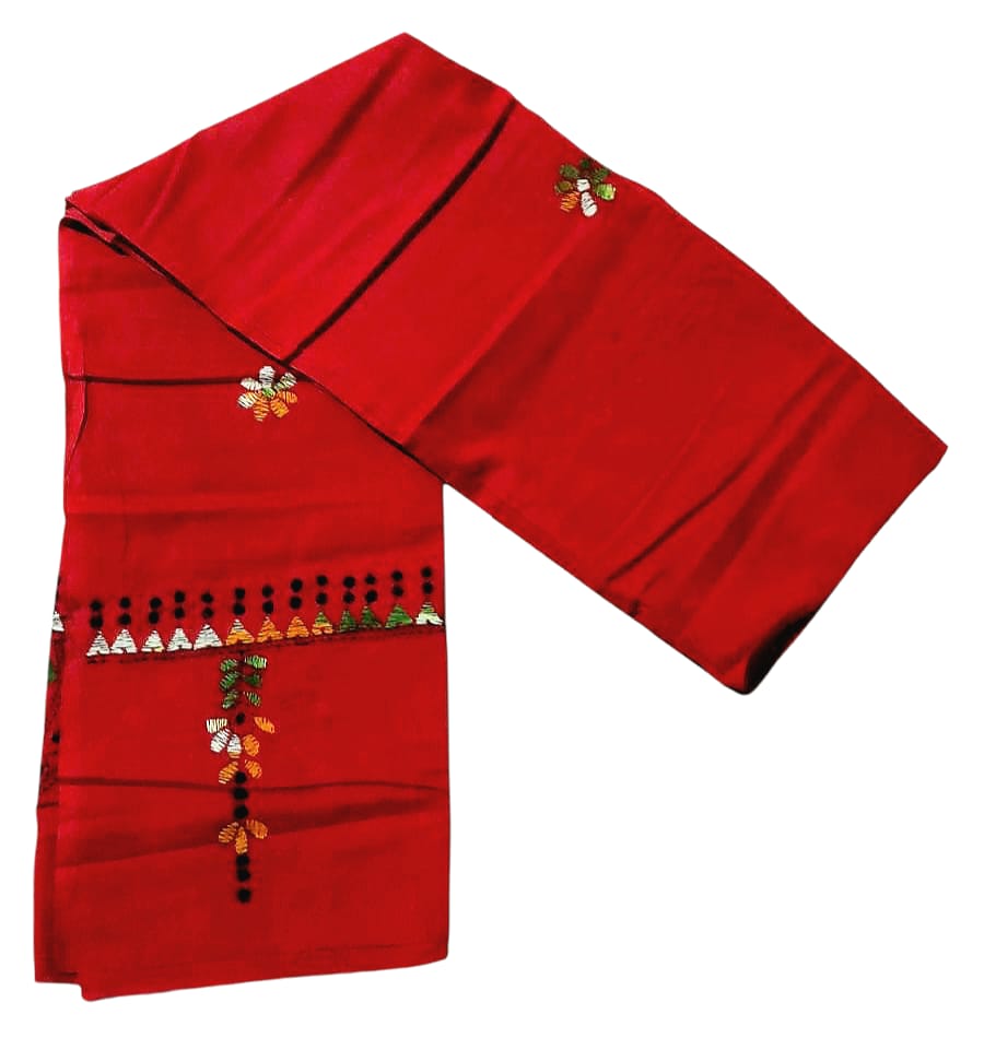 Purely Hand Embroidered Kantha Work Premium Pure Cotton Suit (3) Piece (Unstitched)