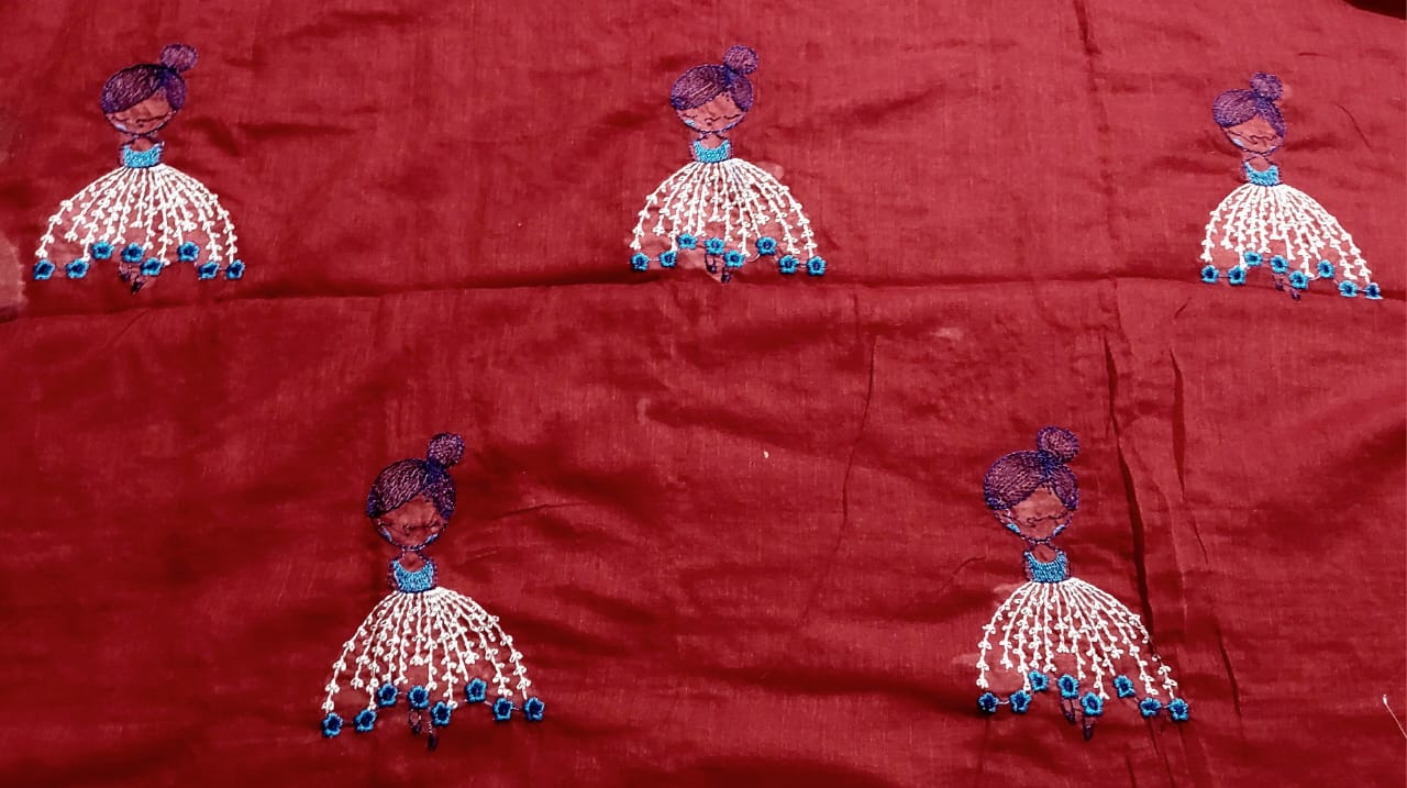Soft Lightweight Pure Cotton Embroidered Sarees