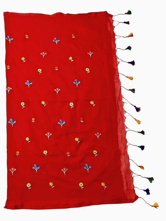 Soft Lightweight Floral Embroidered Sarees