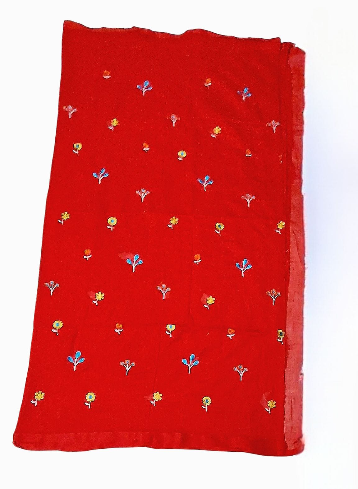 Soft Lightweight Floral Embroidered Sarees