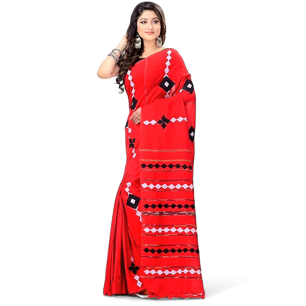 Pure Khadi Cotton Applique Saree