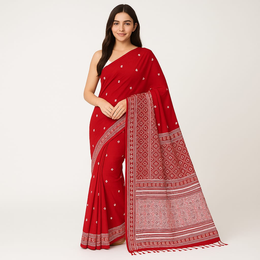 Premium Handloom Pure Khadi Cotton Saree