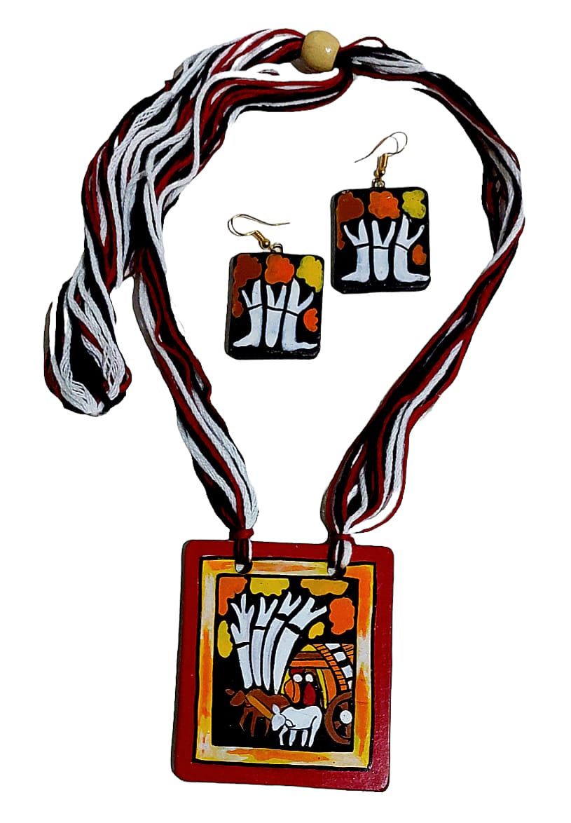 Terracotta Handpainted Jewellery Set