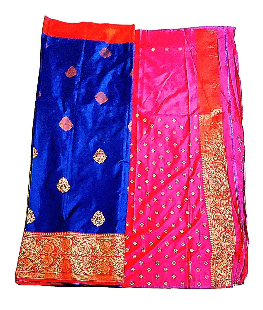 Fashweave Katan Silk Saree with Blouse Piece for Women