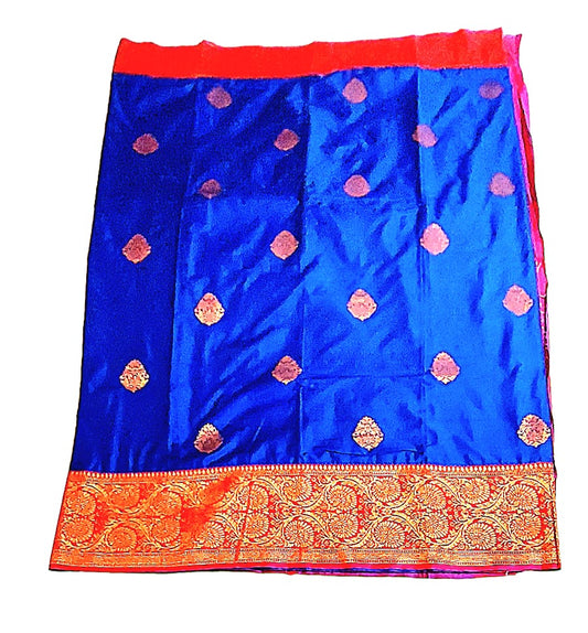 Fashweave Katan Silk Saree with Blouse Piece for Women