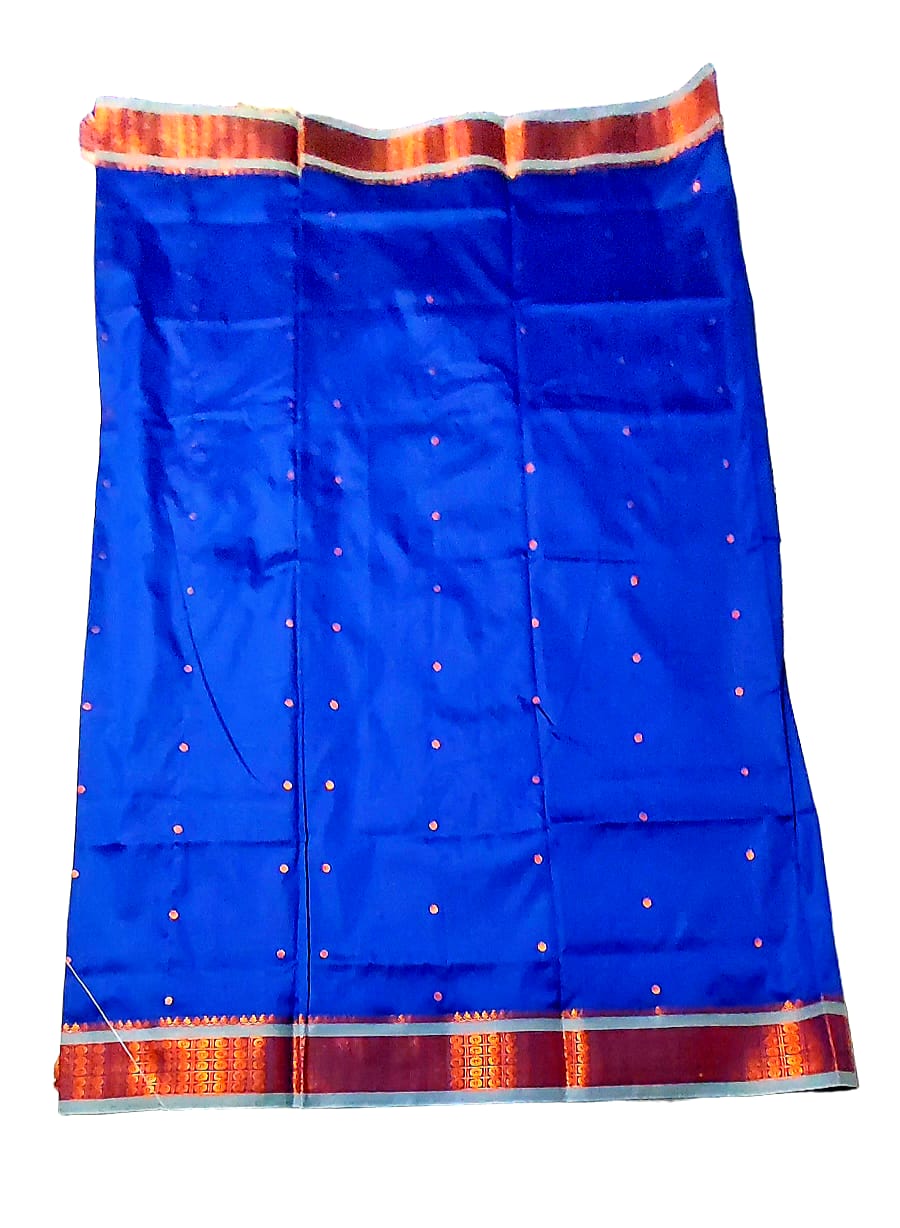 Women's Bomkai Silk Saree with Meenakari Thread & Golden Zari Work