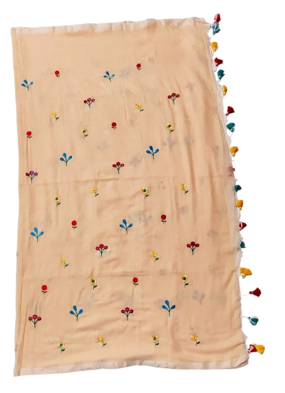 Soft Lightweight Floral Embroidered Sarees