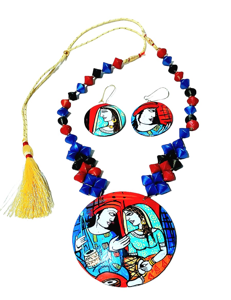 Terracotta Handpainted Jewellery Set
