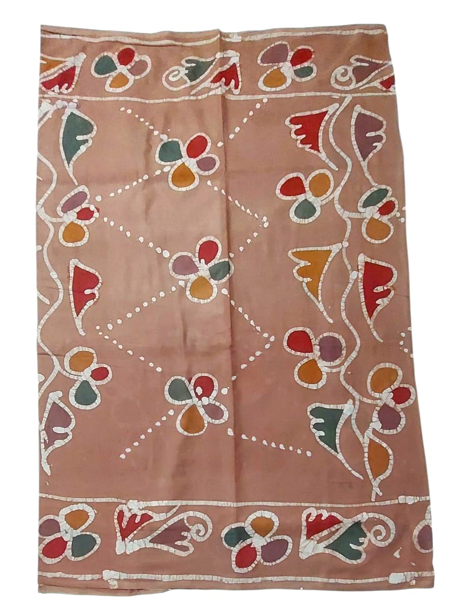 Pure Soft Cotton Batik Block Printed Saree