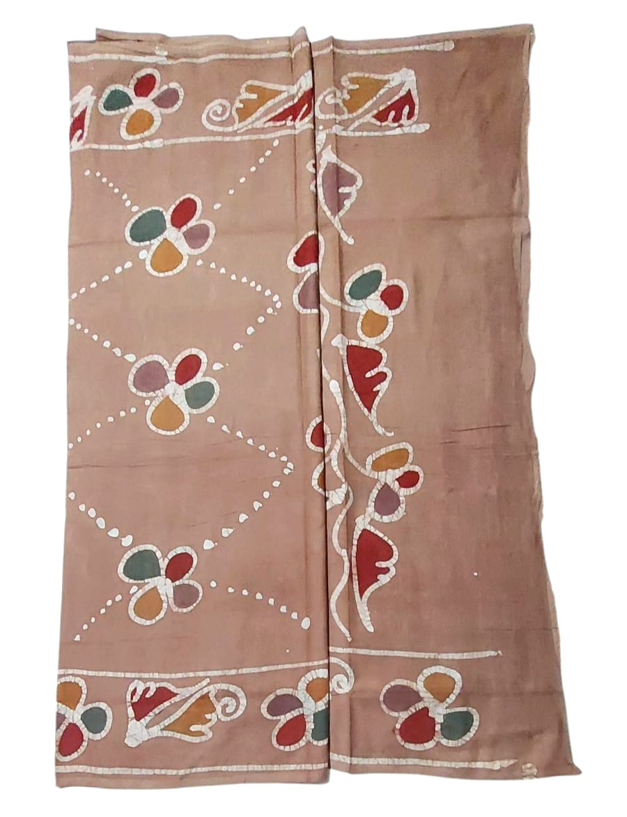 Pure Soft Cotton Batik Block Printed Saree